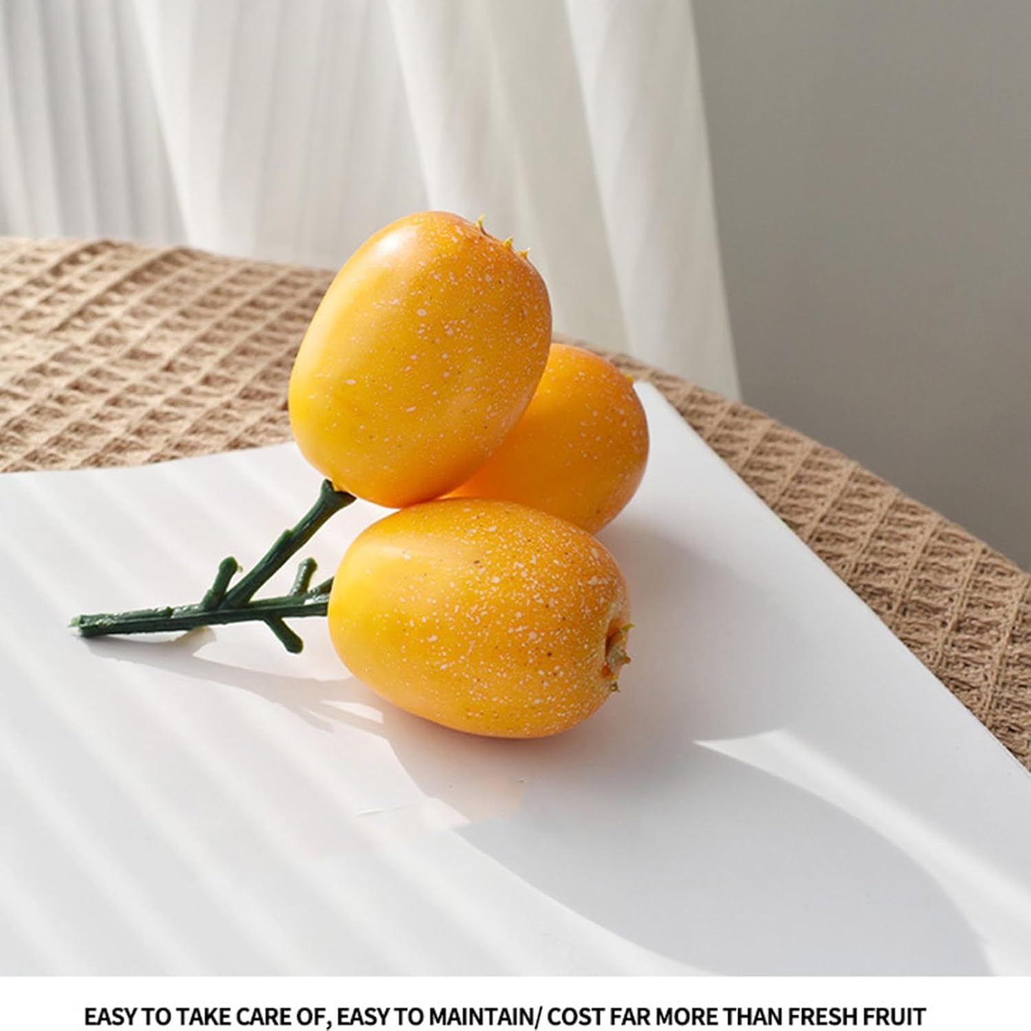Realistic Artificial Loquat Fruit Decoration