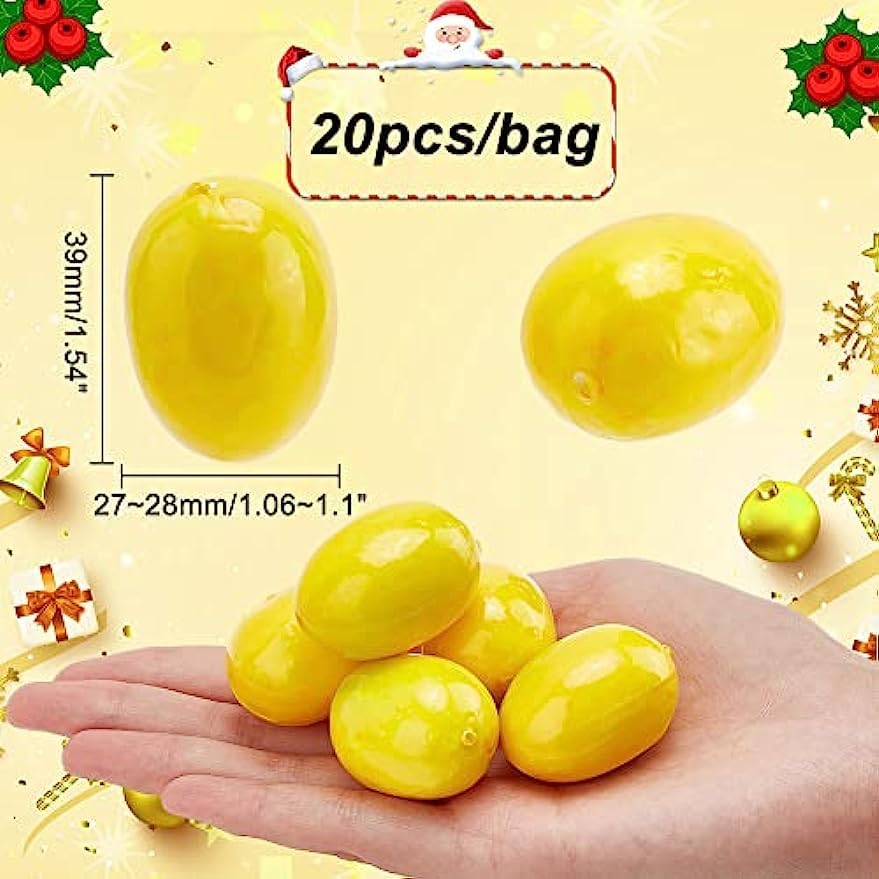 20Pcs Mini Artificial Lemon Decor for Home Party Photography