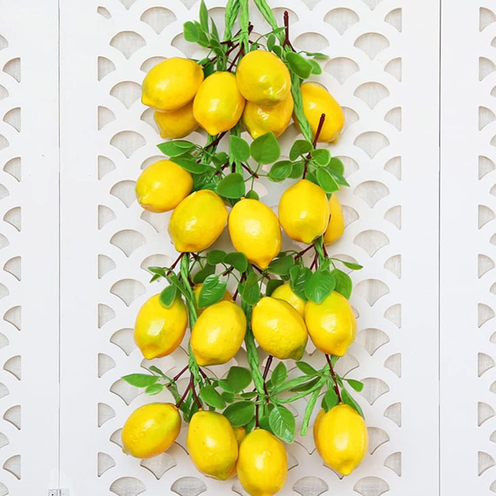 Toyvian Artificial Lemon String Garland 2 Bunches