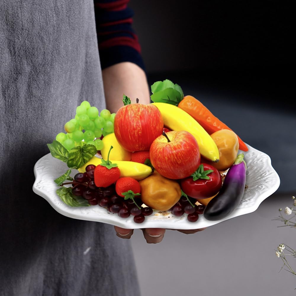 18Pcs Realistic Artificial Fruits Vegetables Decoration Set