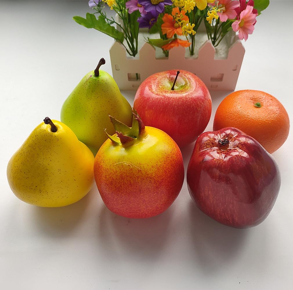 Ebonee Artificial Fruit Set for Decor Photography 6 Pack
