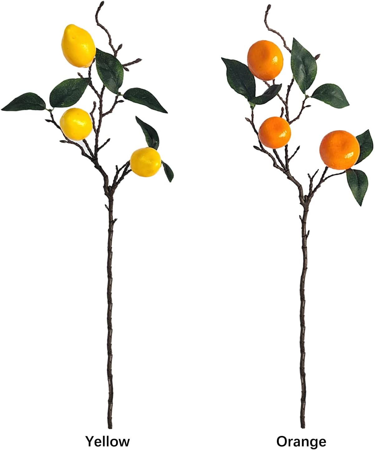 Wnvivi 10Pcs Artificial Lemon Branches for Home Decor