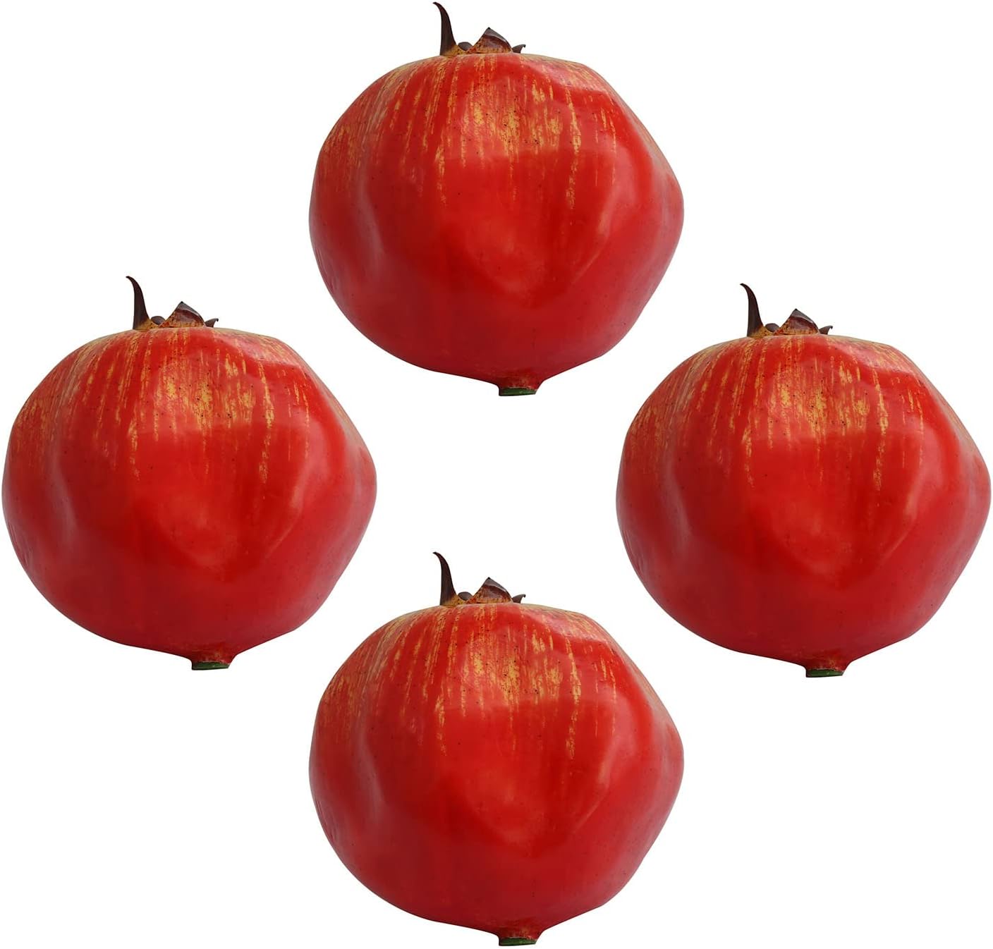 Artificial Pomegranate 4pcs Realistic Foam Fruit Decoration