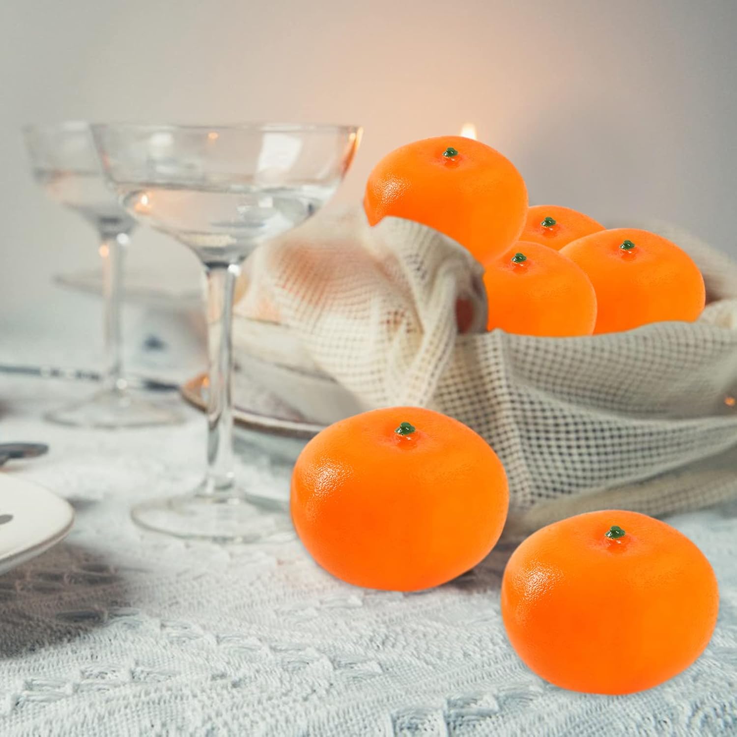 DaKuan 12 Pcs Artificial Oranges Decorative