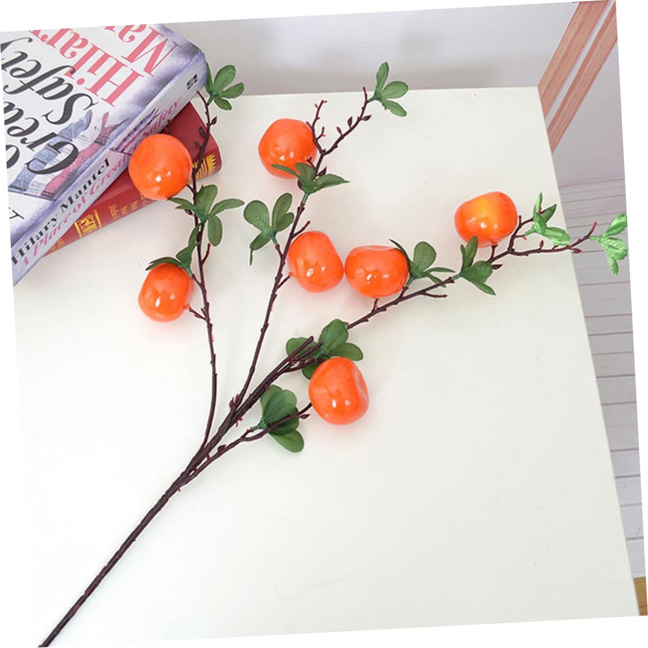Zerodeko Realistic Artificial Orange Branch Decor