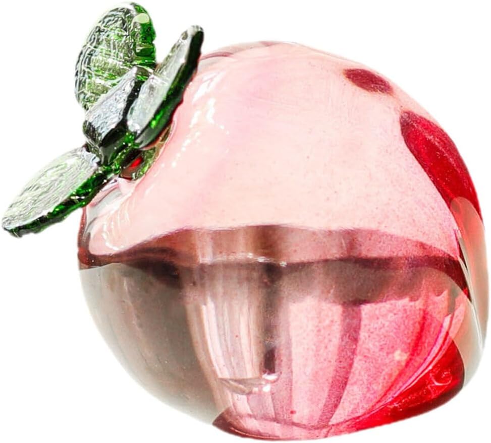 Housoutil Crystal Peach Glass Figurine Ornament