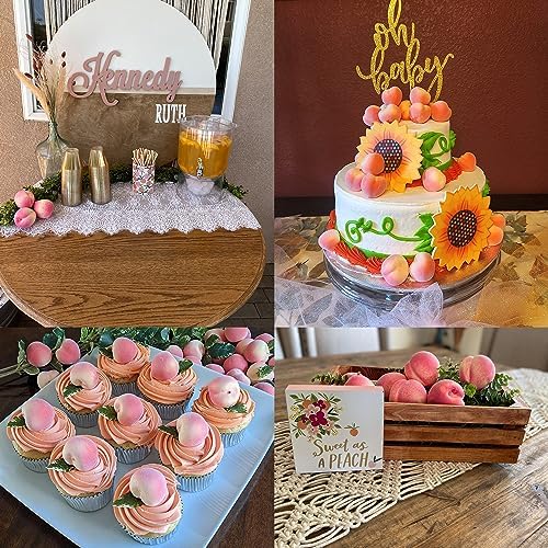 Yueton 20PCS Mini Artificial Peach Decorations