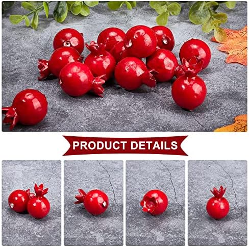 CHGCRAFT 50Pcs Mini Artificial Pomegranate for Decor