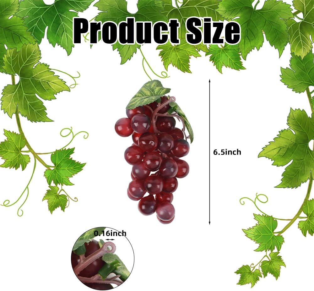 Lueyao Artificial Grapes 36 Pieces 4PCS Decoration Props