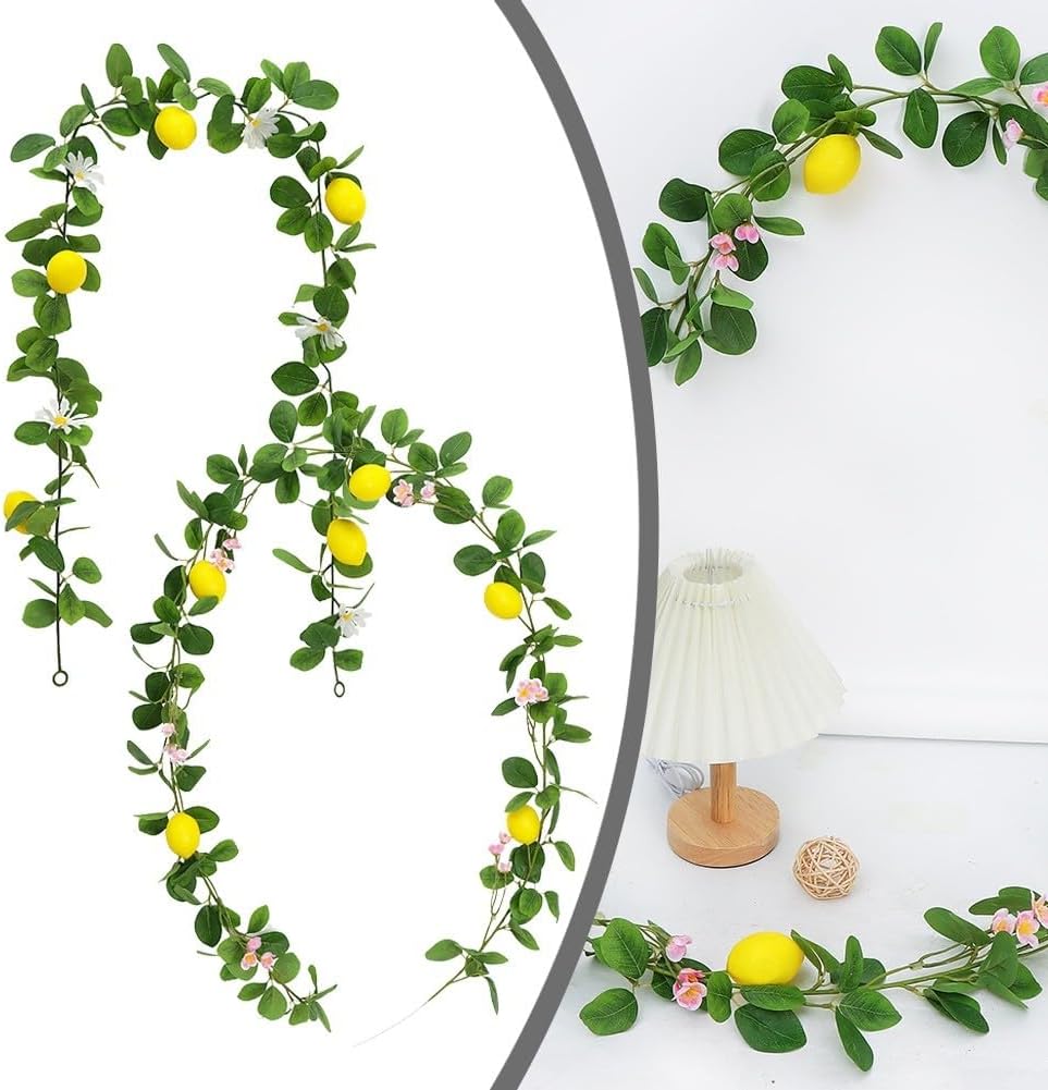 656ft Artificial Lemon Garland for Home Decor