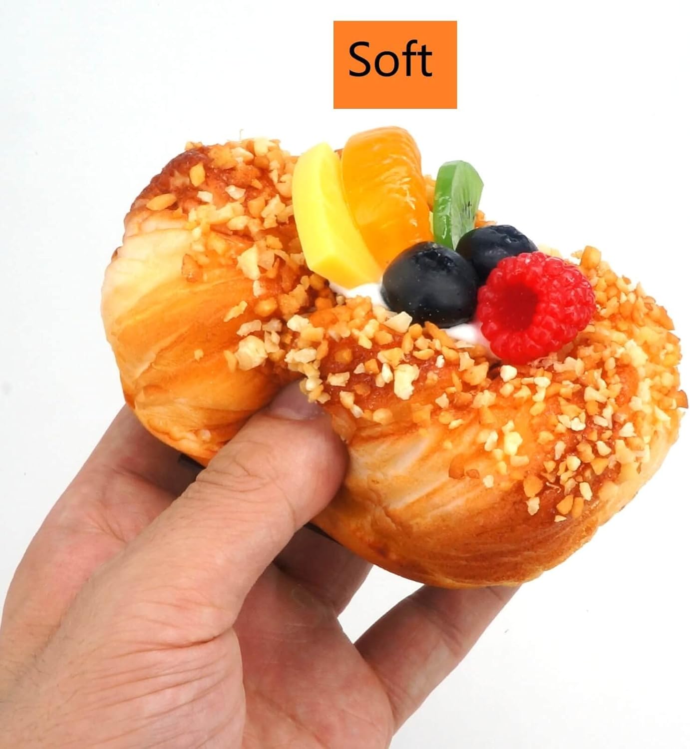 GiftYou 2-Pack Fake Fruit Bread Artificial Food Display Props