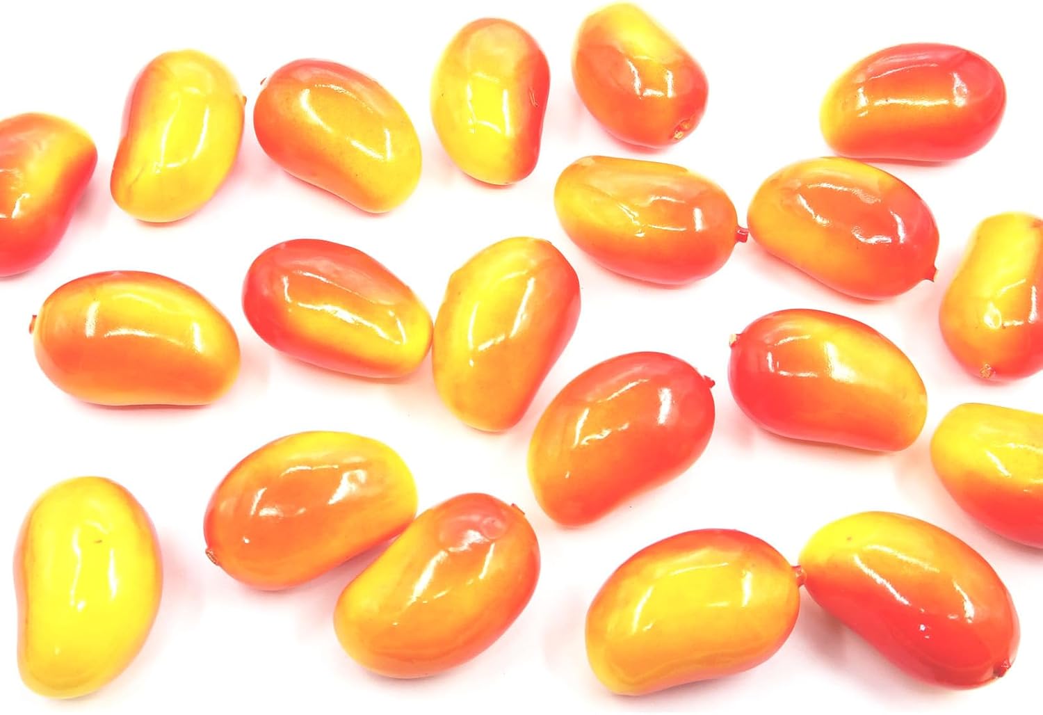 20Pcs Artificial Red Mango Decor for Home Kitchen Party