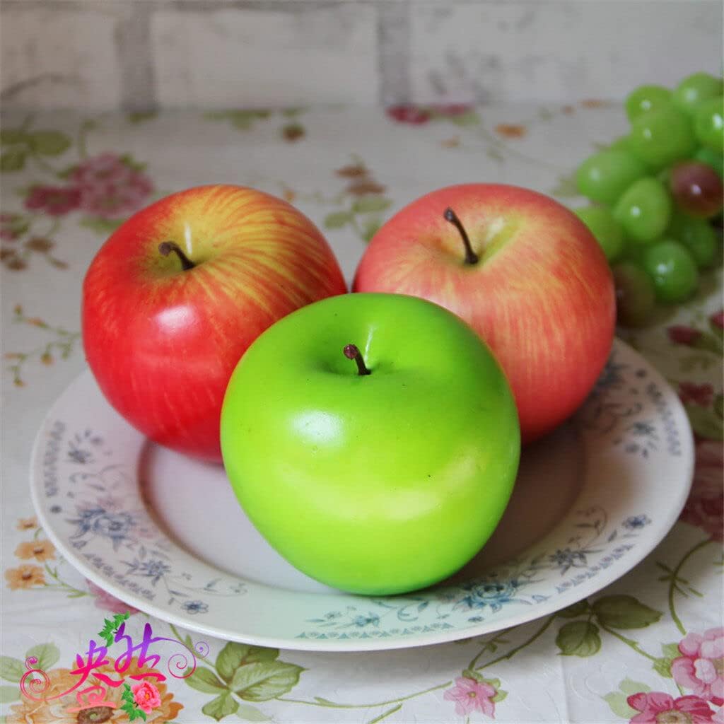 Reusable Plastic Artificial Red Apple Decoration