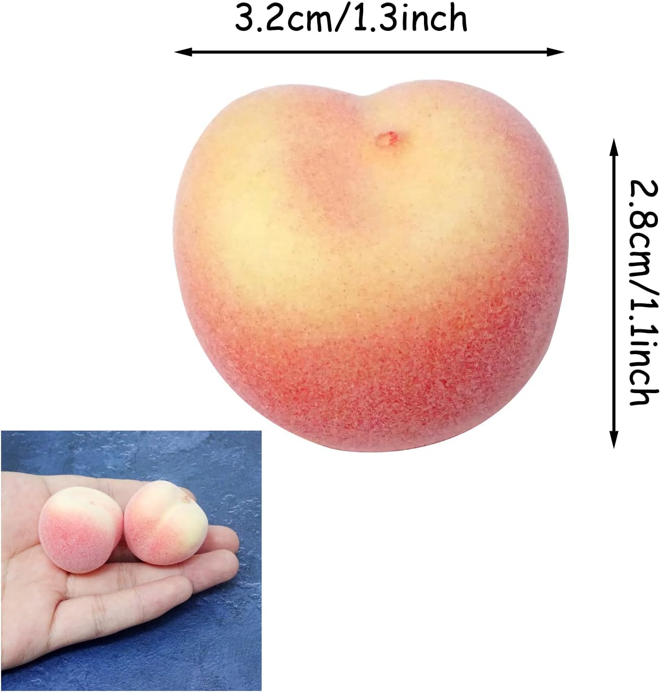 Yueton 20PCS Mini Artificial Peach Decorations