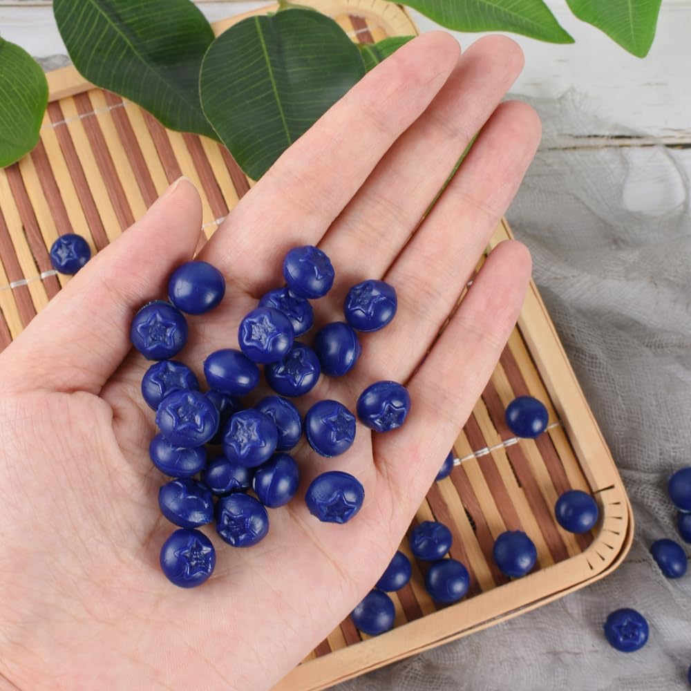 Realistic Artificial Mini Blueberries 100 Pcs