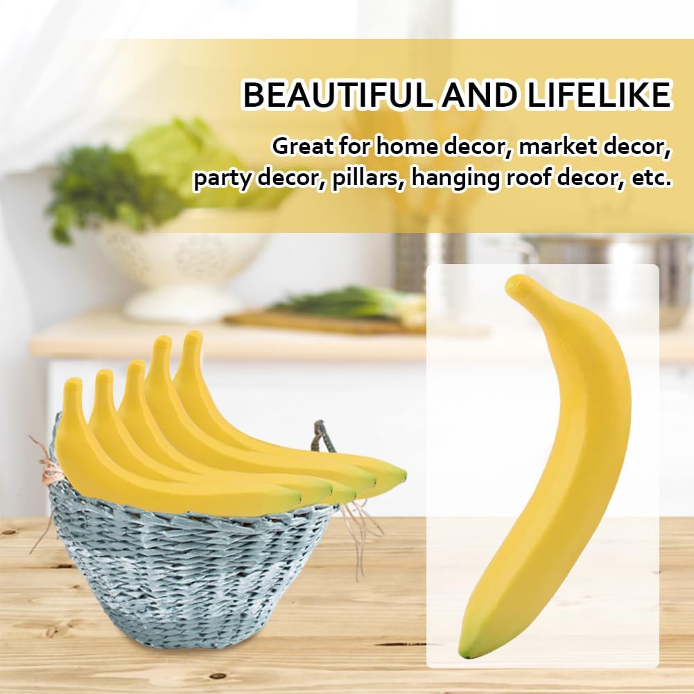 EKDJKK Realistic Artificial Banana Decor 4PC