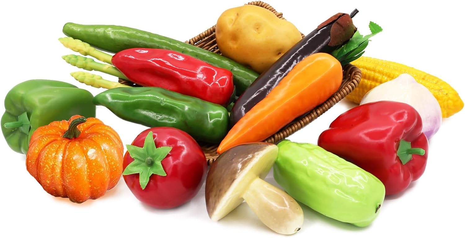 Tuxiaobu 17 Pcs Artificial Vegetables Set