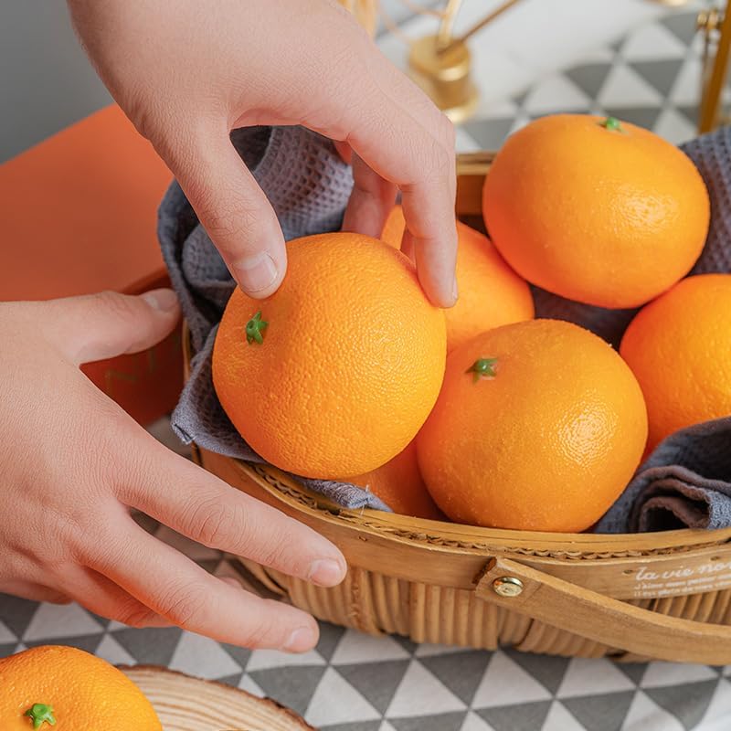 Realistic Artificial Oranges 5PCS for Home Decor