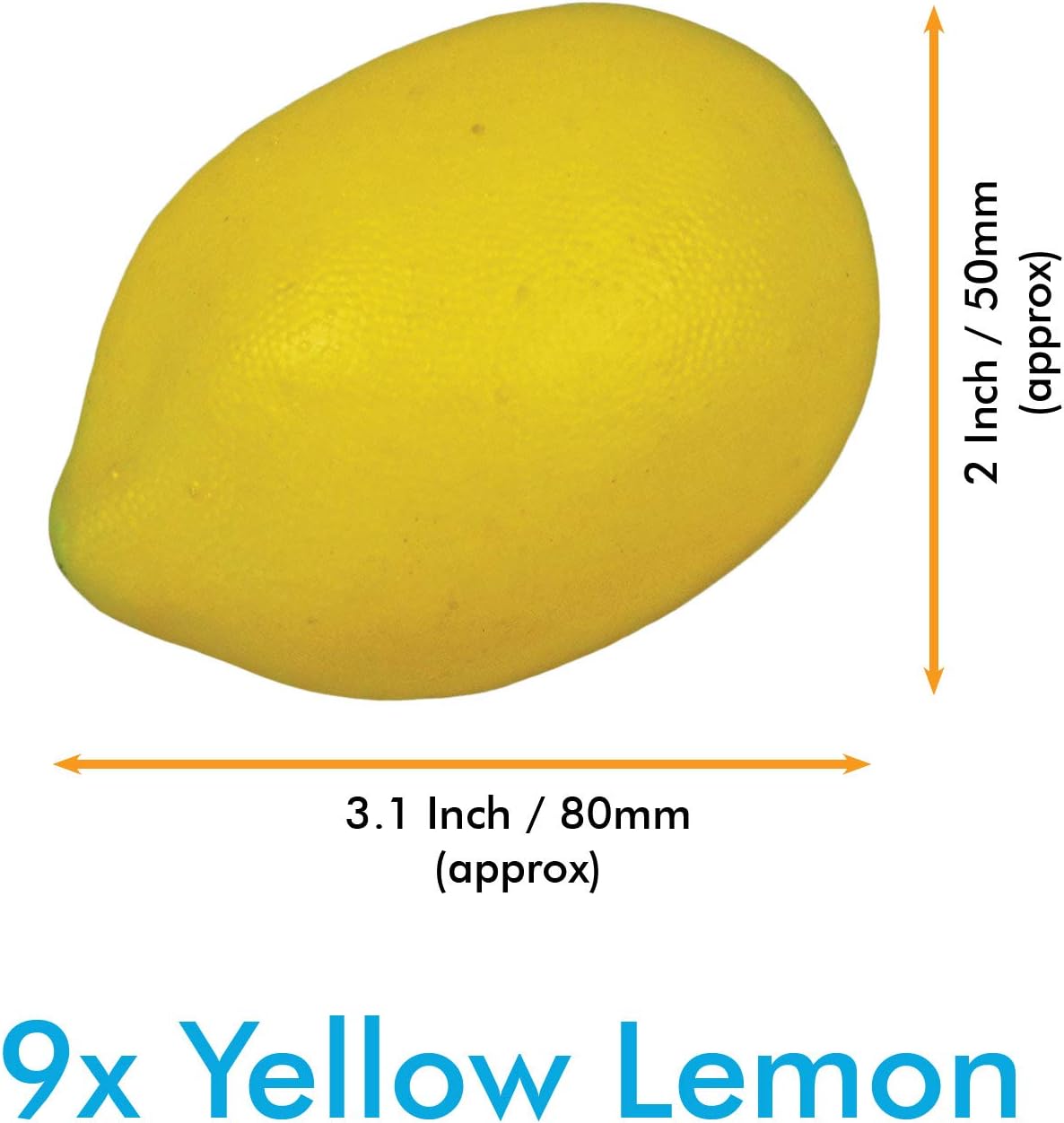 Millennial Essentials Realistic Yellow Lemons Artificial Fruit Decor