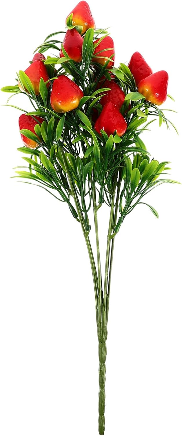 VOSAREA Artificial Strawberry Branch for Home Decor