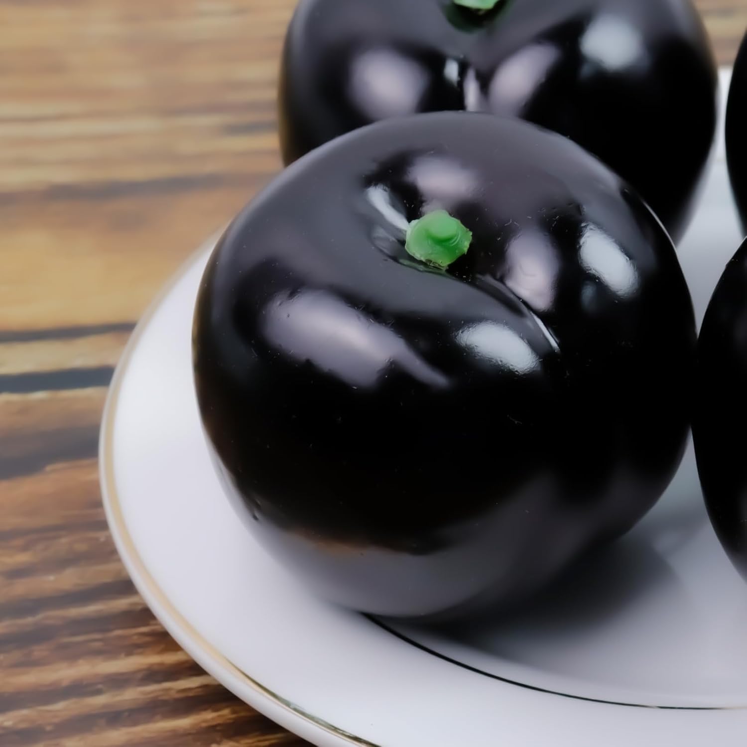 HEVSTIL 8PCS Artificial Black Brin Plum Decor