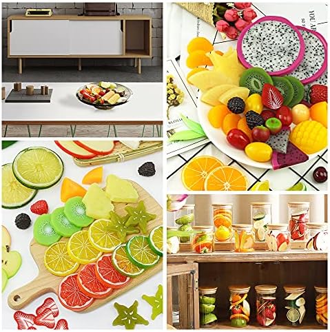 Realistic Artificial Pineapple Slices Set 30pcs Yellow