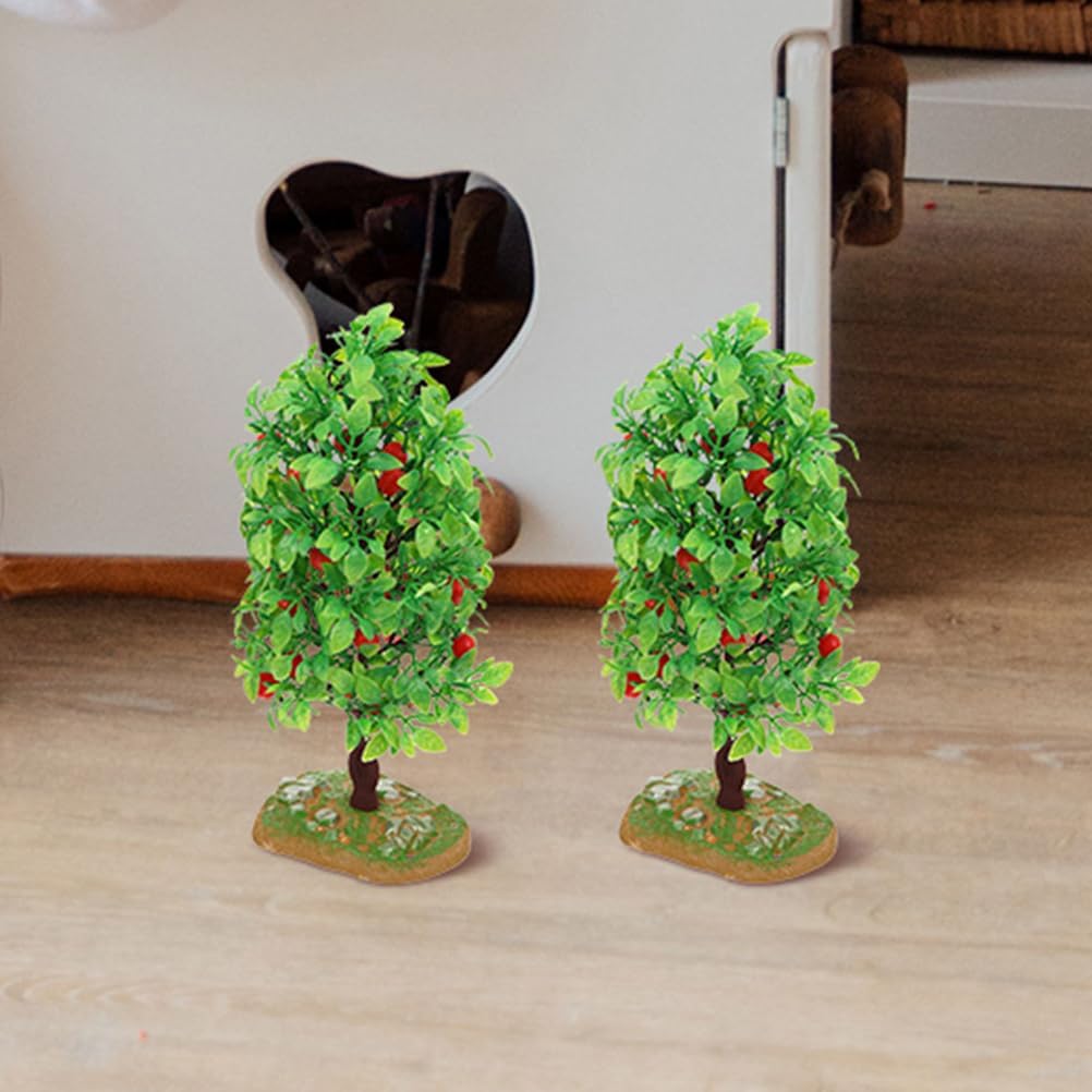 LOGOFUN 2Pcs Artificial Fruit Tree Models