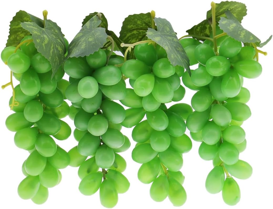 Woration 4 Bunches Artificial Grape Fruit Decor