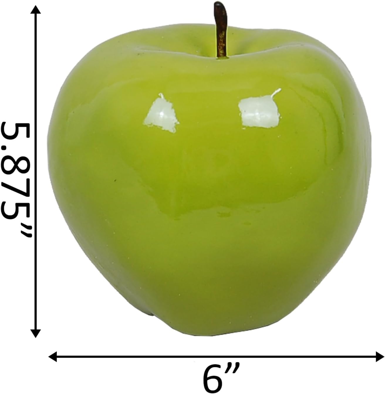 Flora Bunda 6 Inch Shiny Artificial Apple Green Centerpiece