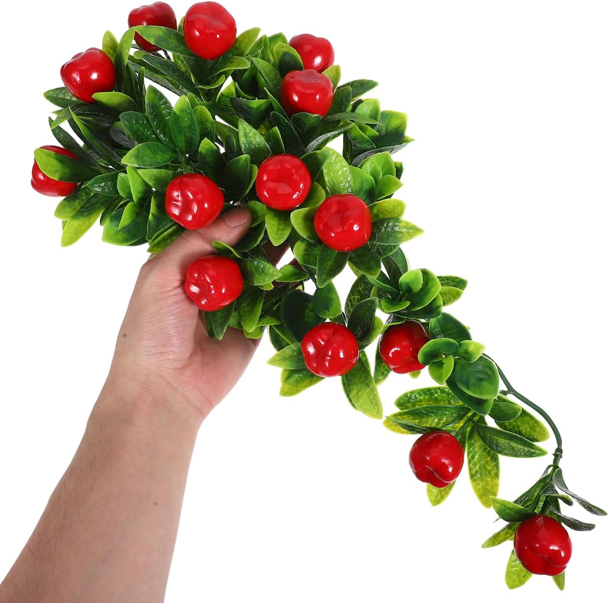 HOMSFOU 2Pcs Artificial Hanging Fruit Vine with Hooks