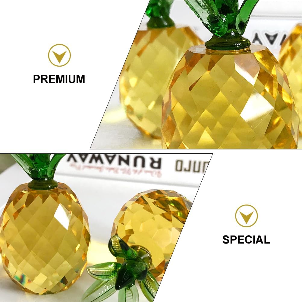 Homoyoyo Kawaii Pineapple Decor Artificial Crystal Tabletop Decoration