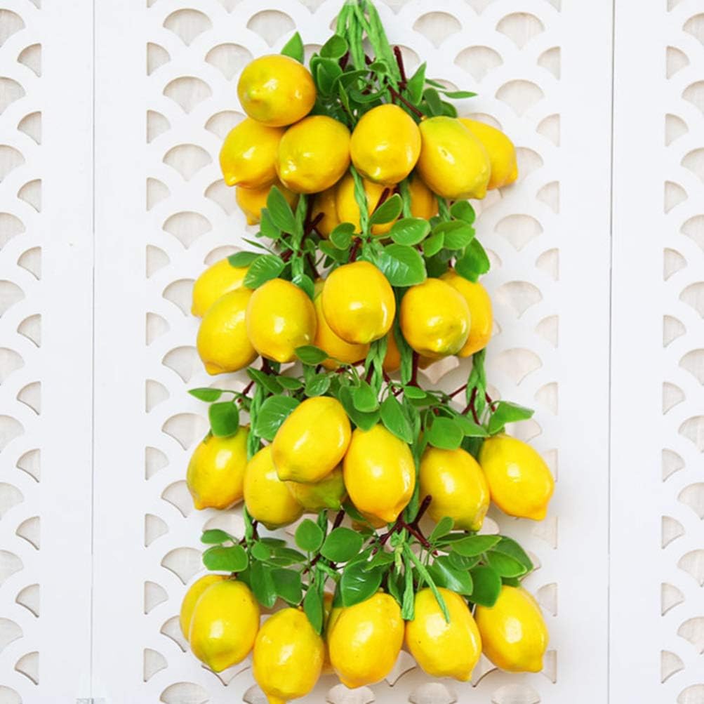 Toyvian Artificial Lemon String Garland 2 Bunches