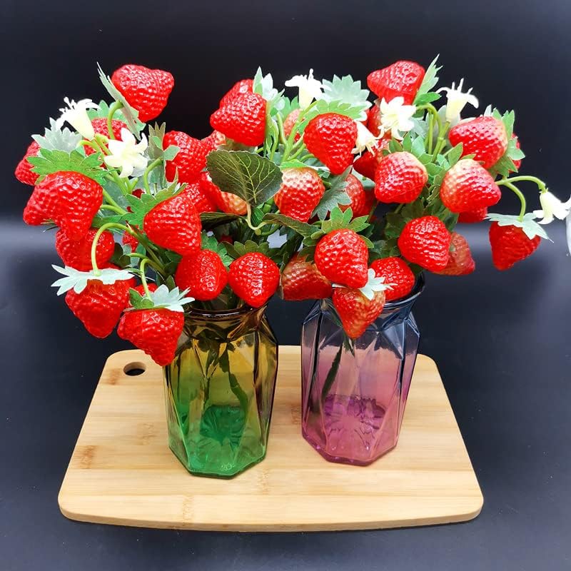 20pcs Artificial Red Strawberries for Party Decoration