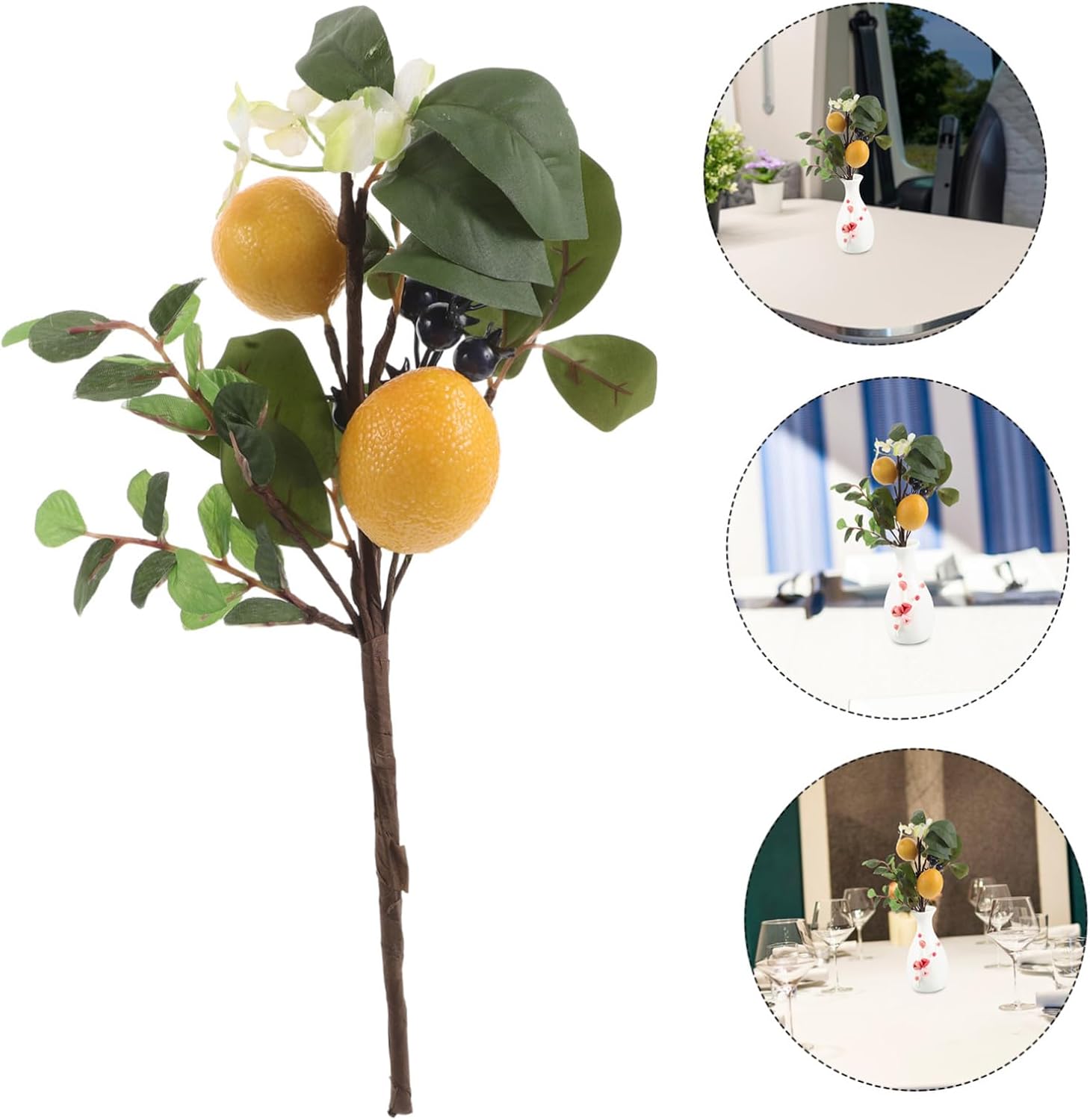 Sosoport Spring Picks Lemon Blueberry Artificial Fruit Branch