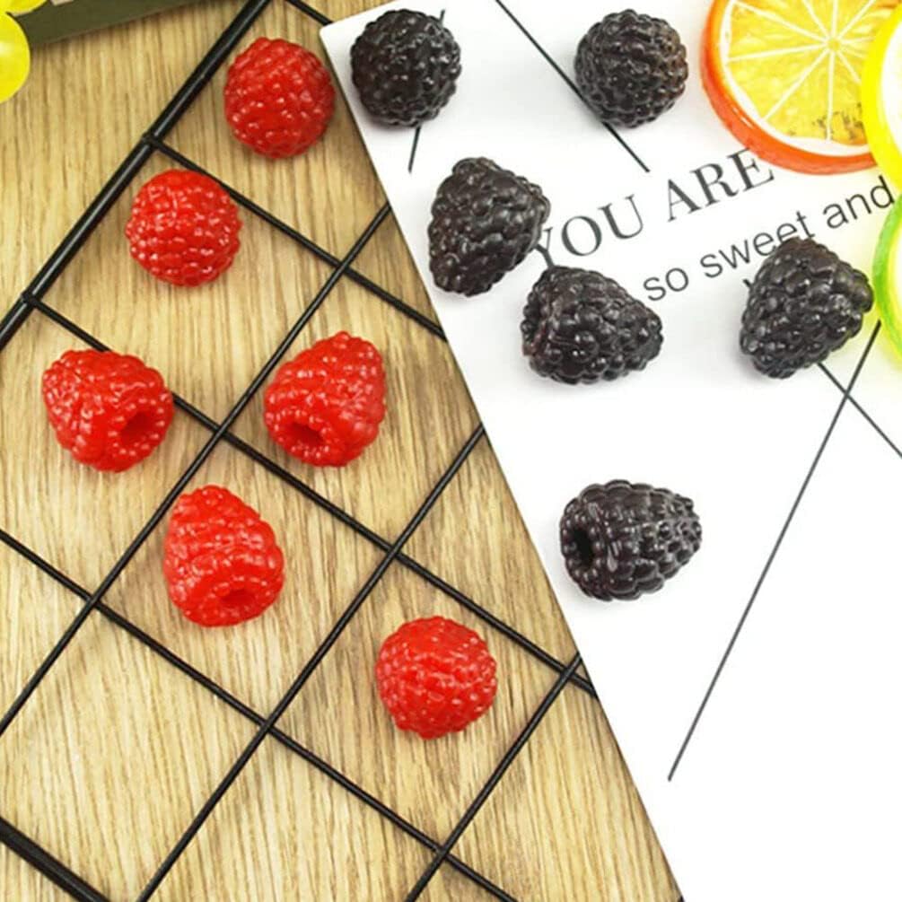 MAGICLULU 40pcs Artificial Raspberry Decoration for Photography and Parties