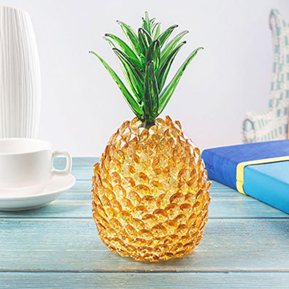 Crystal Pineapple Figurine Desk Decor Art Sculpture