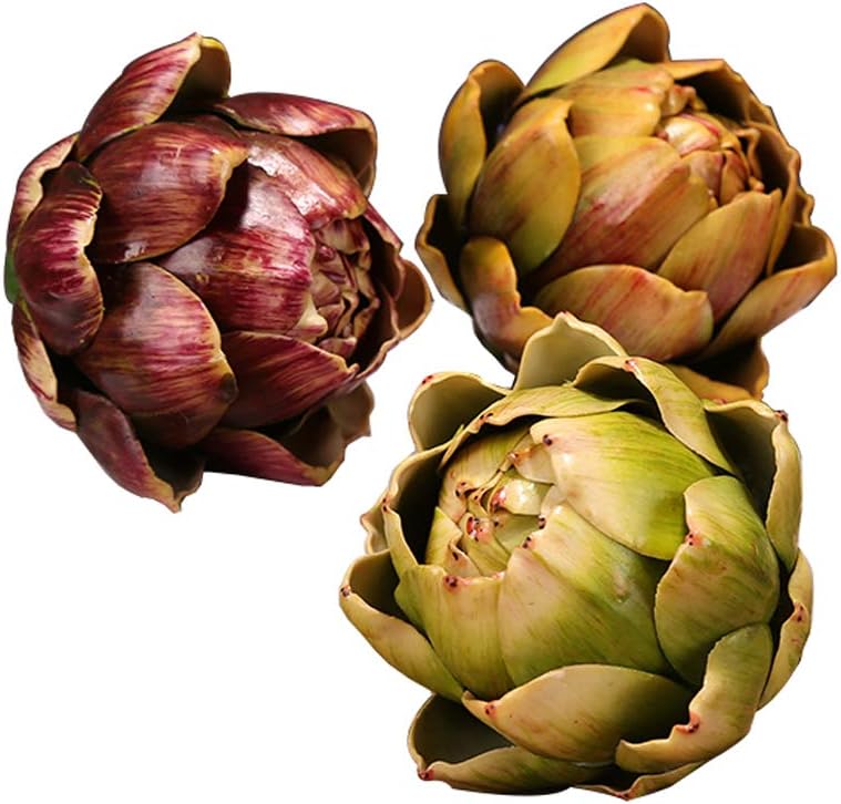 3 pcs Lifelike Artificial Artichoke Home Kitchen Decor