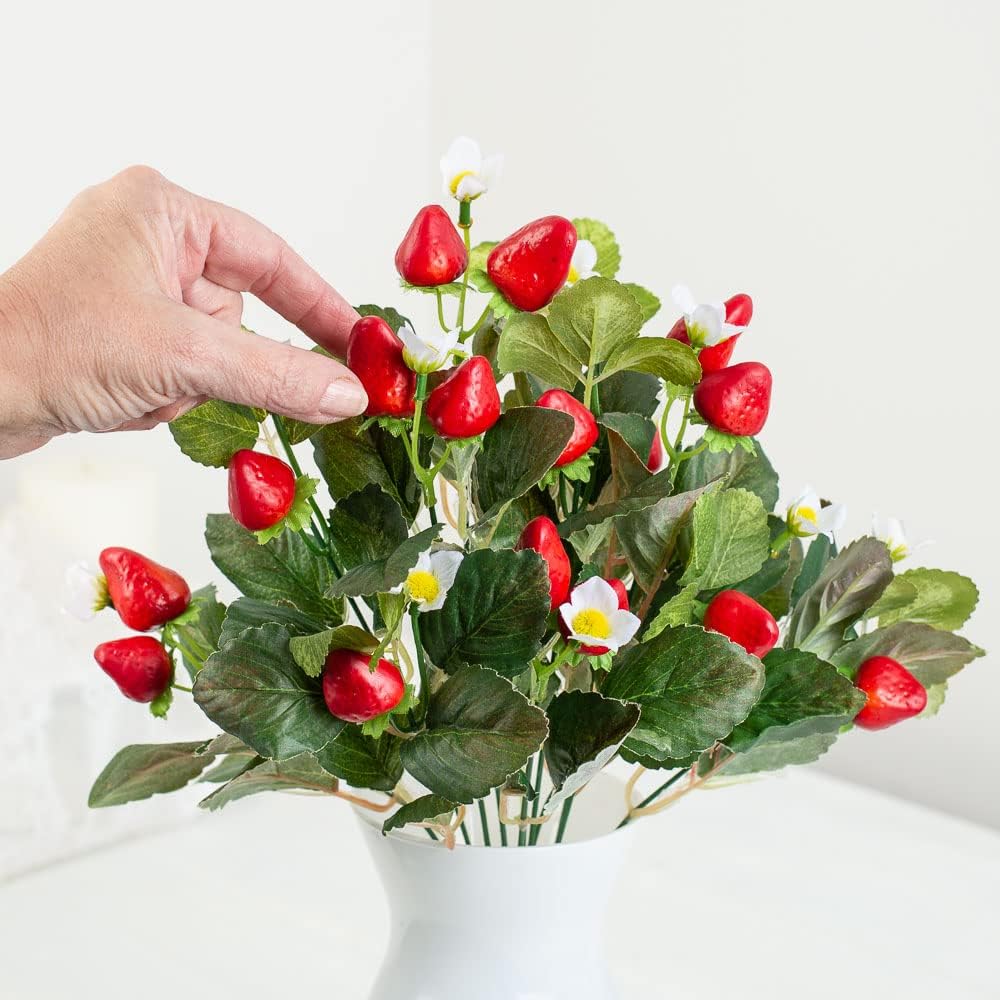 Factory Direct Craft Artificial Strawberry Bush 17 Inch Tall