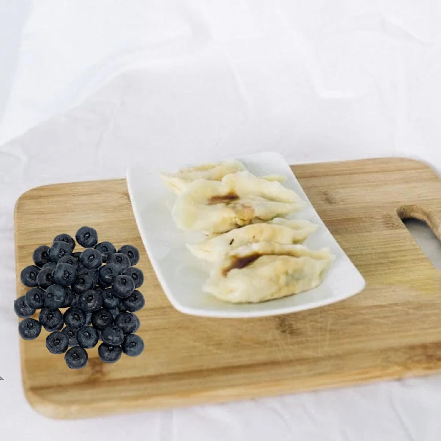 50PCS Artificial Blueberry Lifelike Decor for Kitchen Photography Props