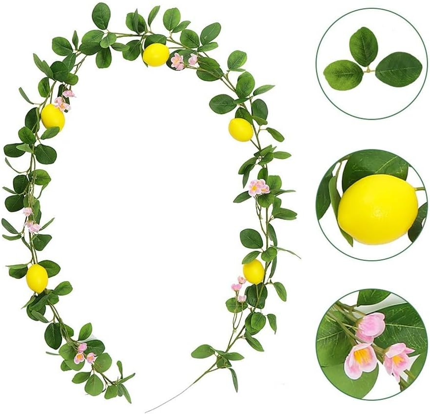 656ft Artificial Lemon Garland for Home Decor