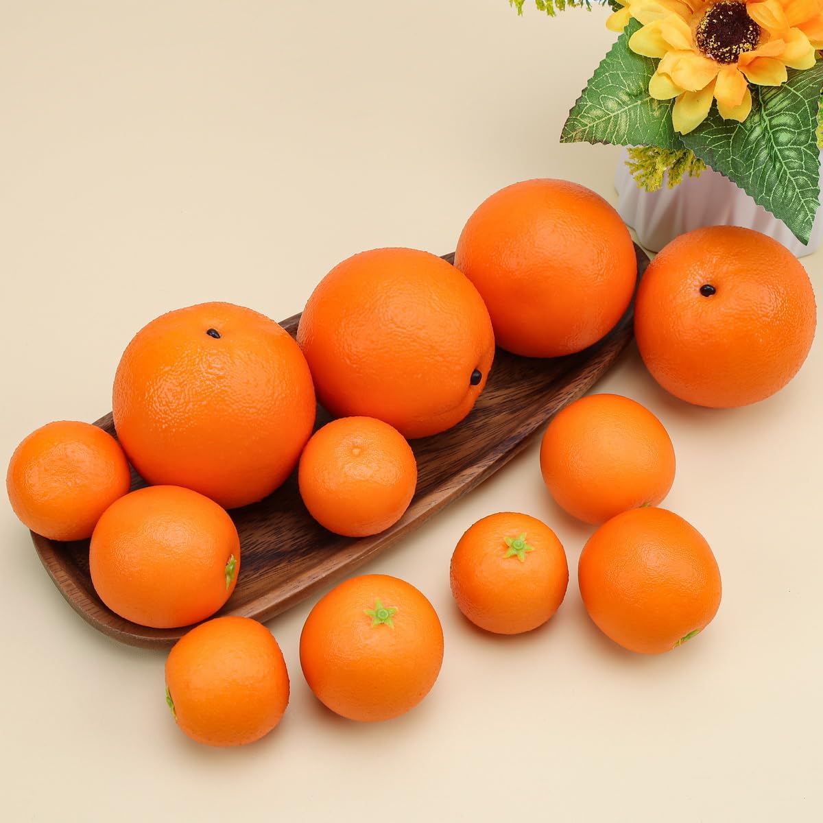 Woration Realistic Artificial Orange Decor Set 12PCS