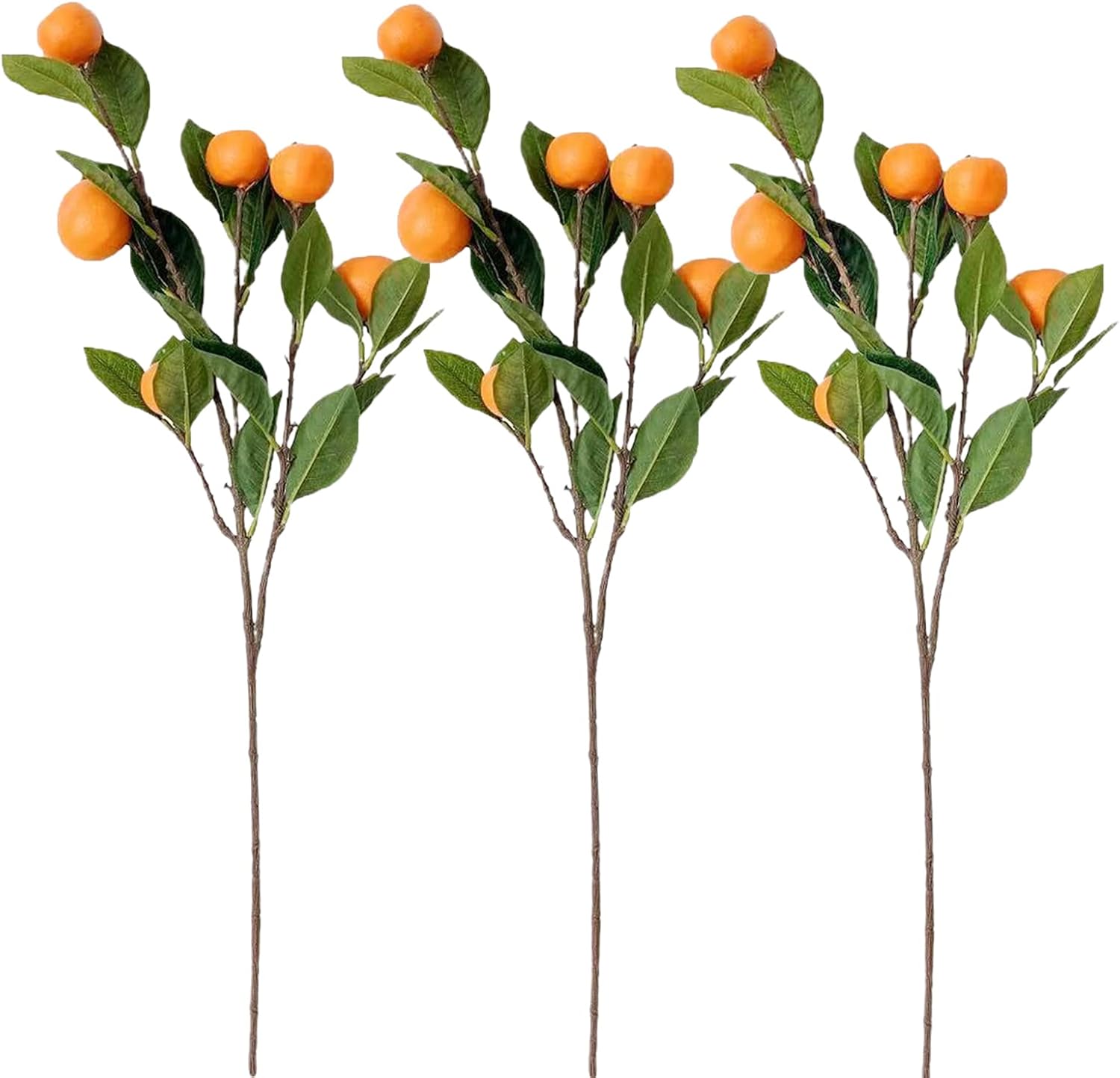 DULRLLY 3 Pack Artificial Tangerine Branches 25 Inch