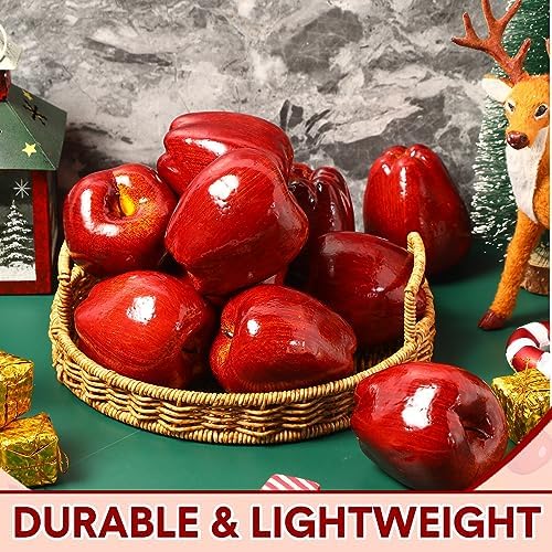 Yunlly 24 Pcs Realistic Artificial Apples Decor