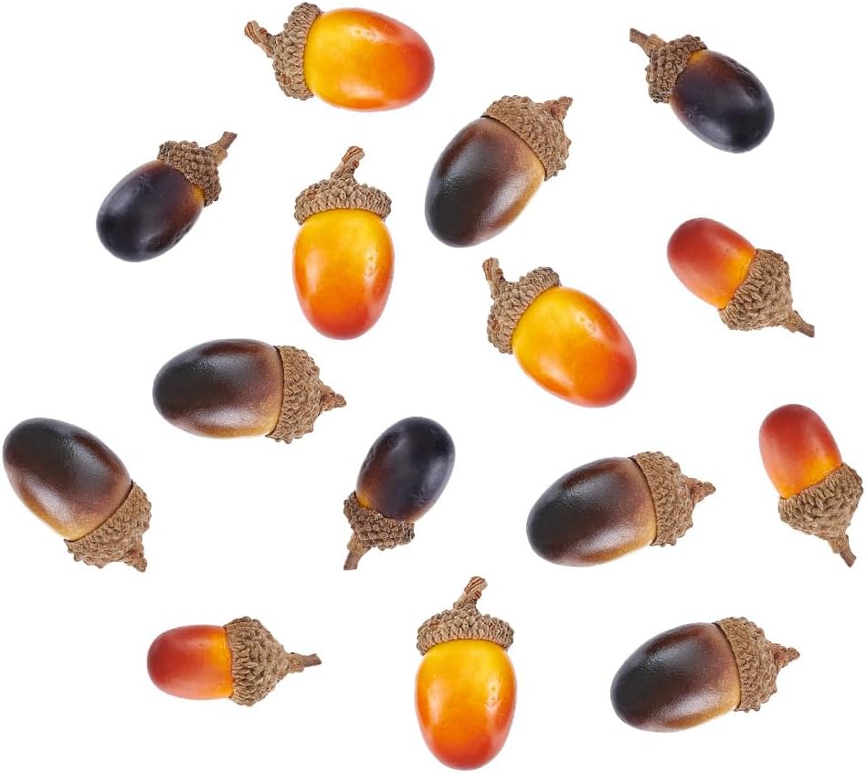 70pcs Artificial Acorns for Crafts and Decor