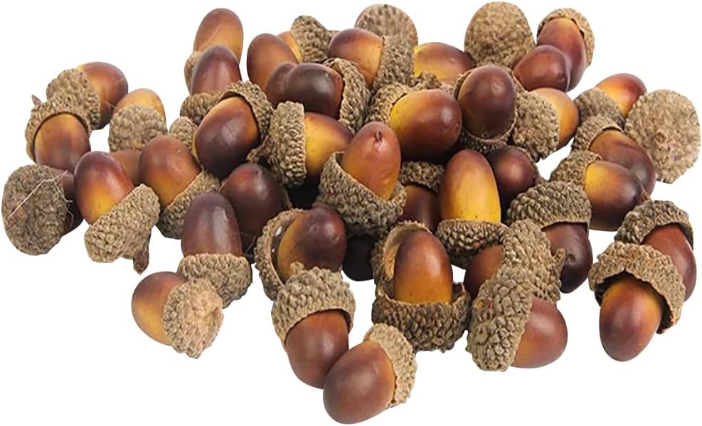 50 Piece Artificial Acorns for Fall Decor