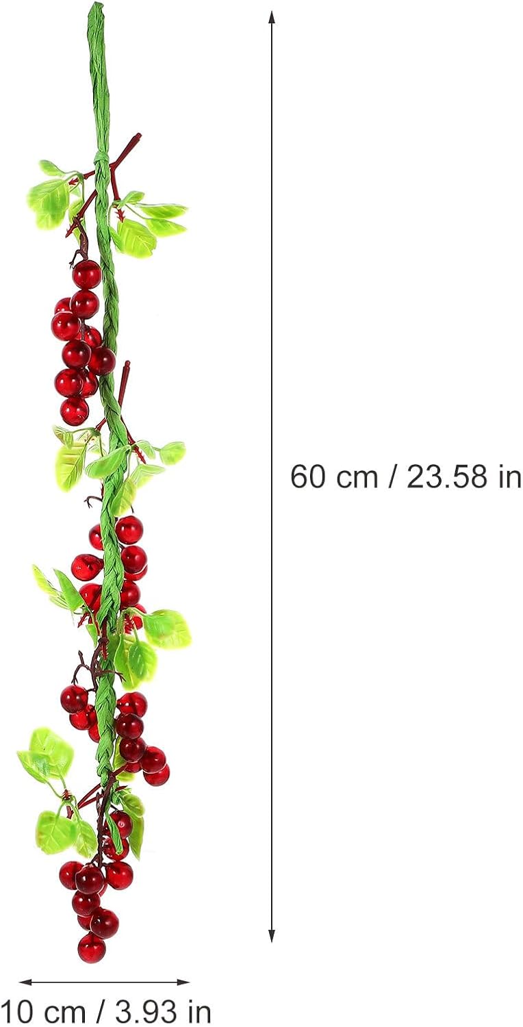 Amosfun Artificial Grape Vine Bunch Decoration
