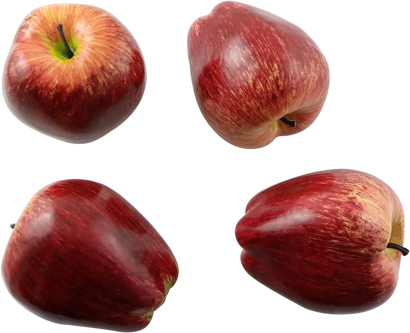 4PCS Realistic Red Apple Artificial Fruit Decoration