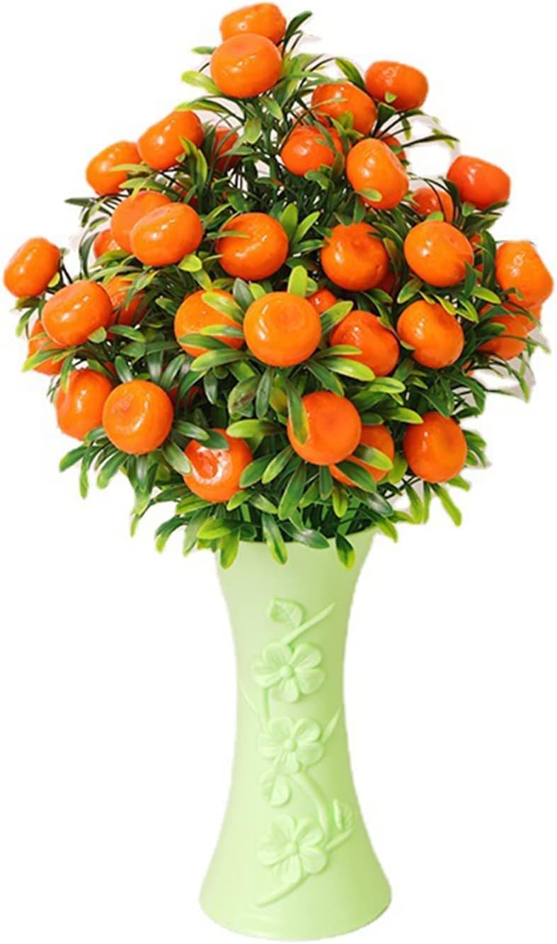 Artificial Lemon Tree Mini Faux Fruit Plant Desk Decoration