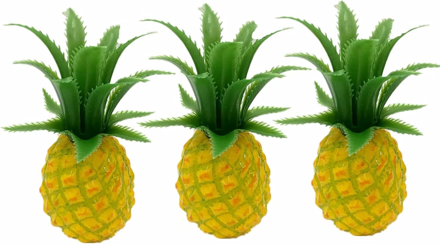 ASkinds 3 Pcs Fake Pineapple Artificial Fruit Decor Set