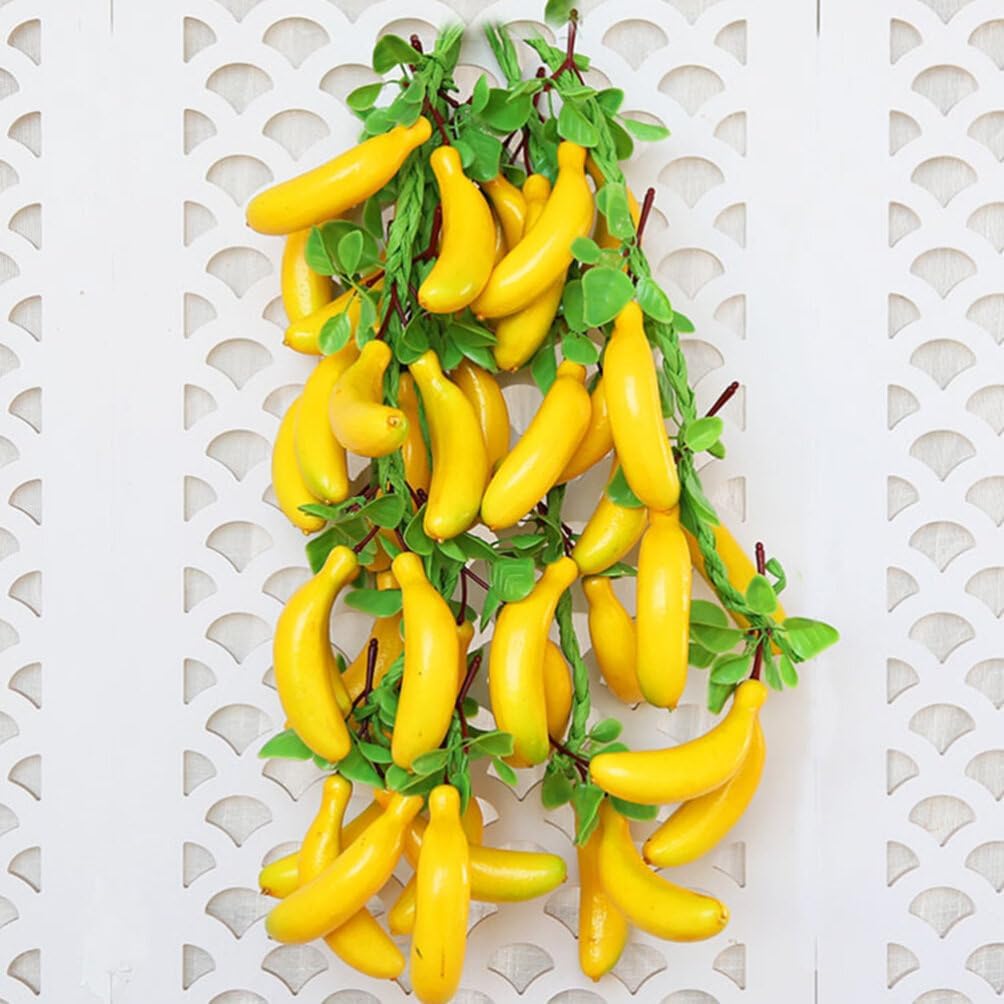 Veemoon Small Artificial Banana Hanging Decor 2pcs
